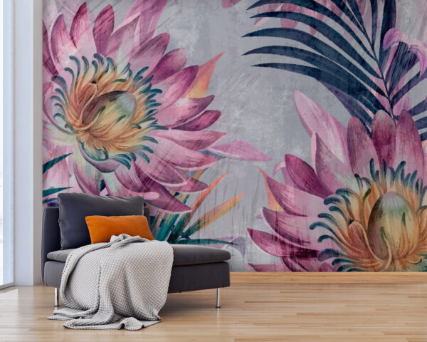 Fiori vivaci su uno sfondo strutturato. Fiori vivaci su uno sfondo strutturato.