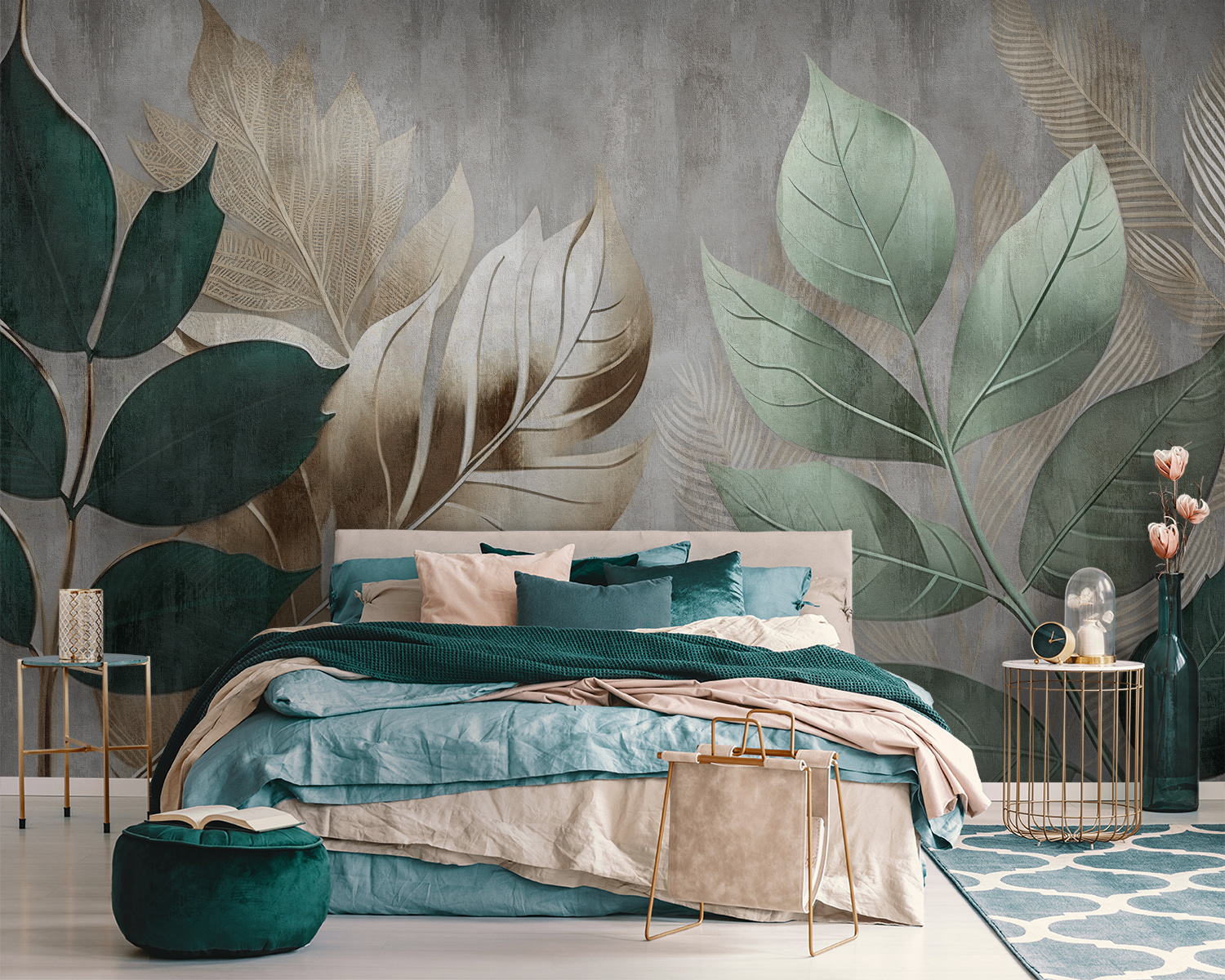 Elegant foliage against a textured background