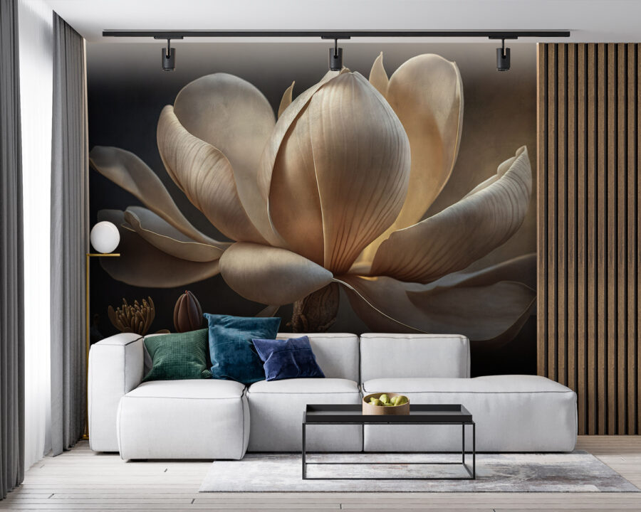 Carta da parati Graziosa magnolia in luce soffusa. - immagine 3