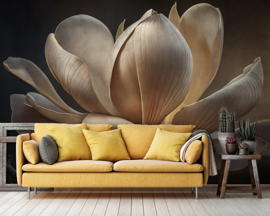 Carta da parati Graziosa magnolia in luce soffusa.