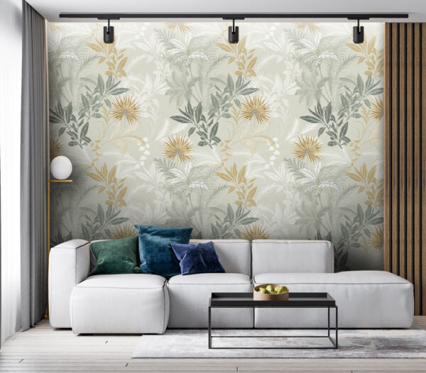 Un disegno di foglie e fiori Un disegno di foglie e fiori