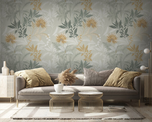 Un disegno di foglie e fiori Un disegno di foglie e fiori