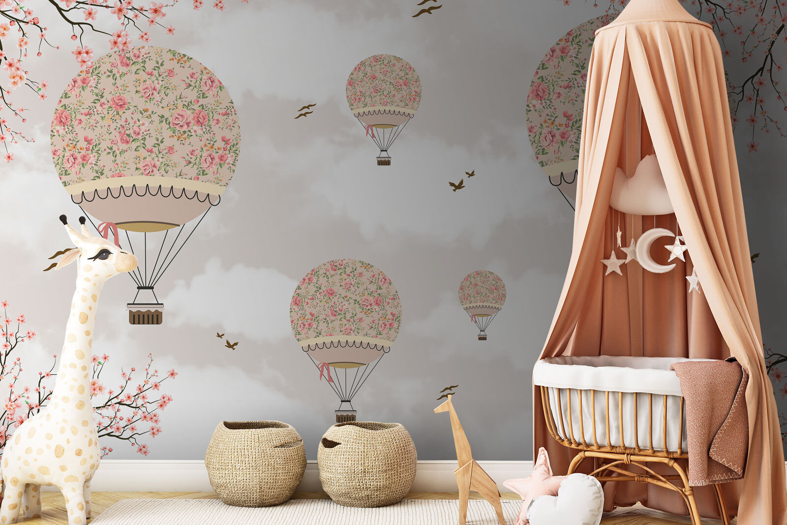 Group of hot air balloons in the sky