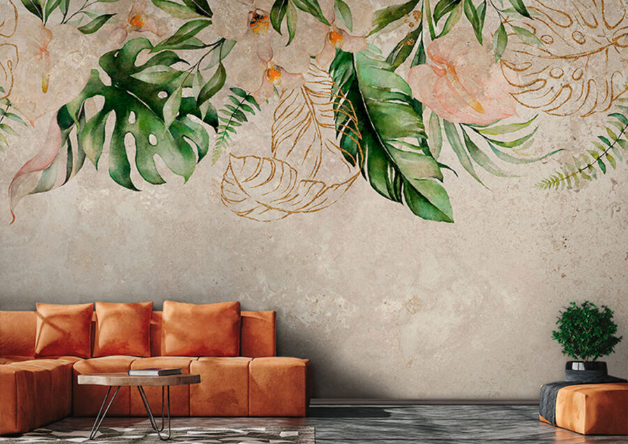 Elegante design botanico dalle tonalità tenui