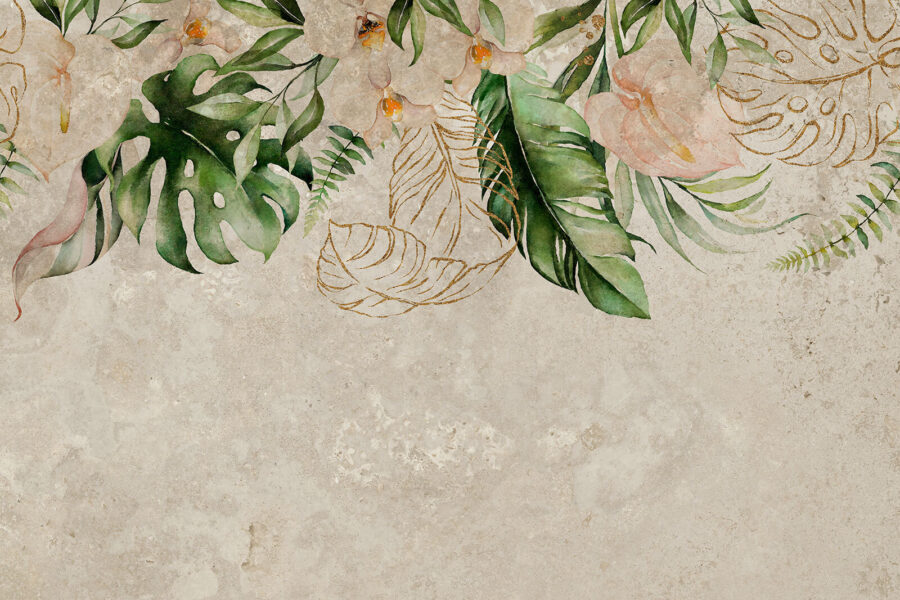 Elegante design botanico dalle tonalità tenui