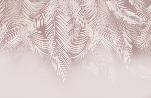 Foglie bianche su sfondo rosa Foglie bianche su sfondo rosa