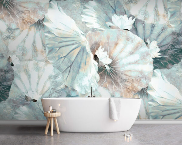 Eleganti gigli su morbide foglie d'acqua. Eleganti gigli su morbide foglie d'acqua.