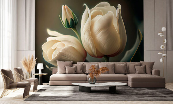 Delicati tulipani dalle tonalità tenui. Delicati tulipani dalle tonalità tenui.