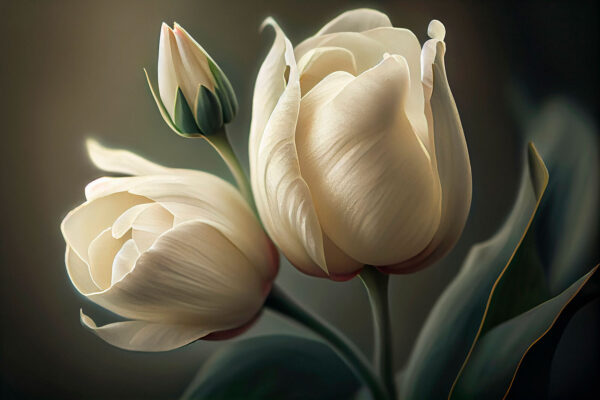 Delicati tulipani dalle tonalità tenui. Delicati tulipani dalle tonalità tenui.