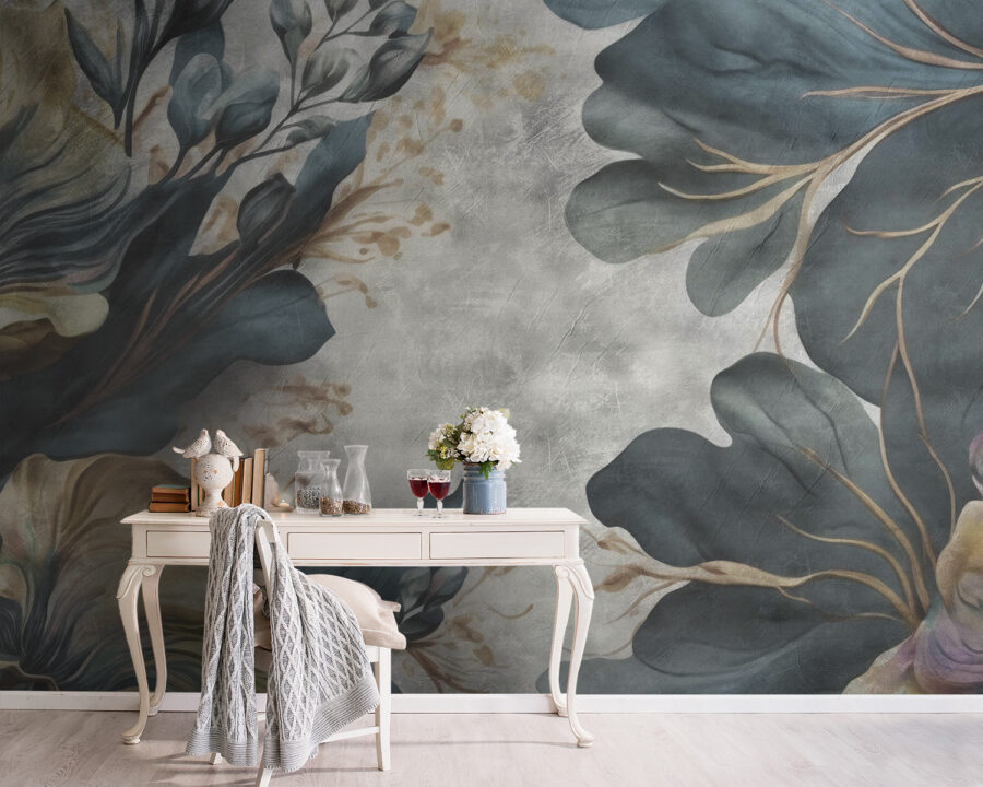 Elegante design floreale dalle tonalità tenui.