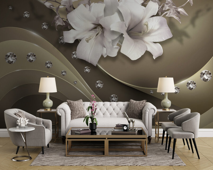 Fiori eleganti con accenti scintillanti. Fiori eleganti con accenti scintillanti.
