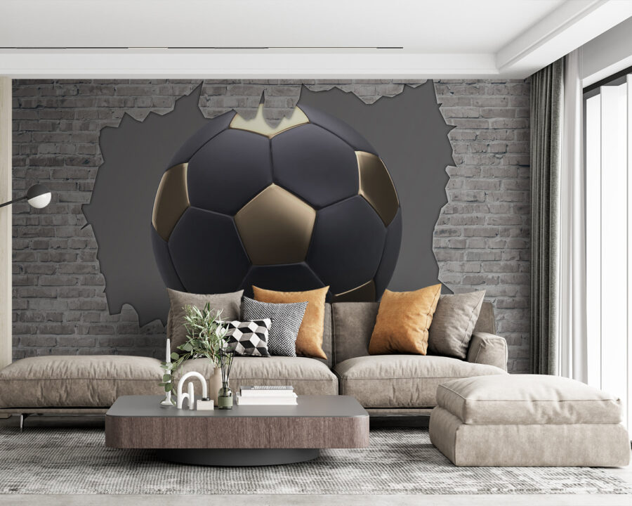 Il pallone da calcio si schianta contro il muro