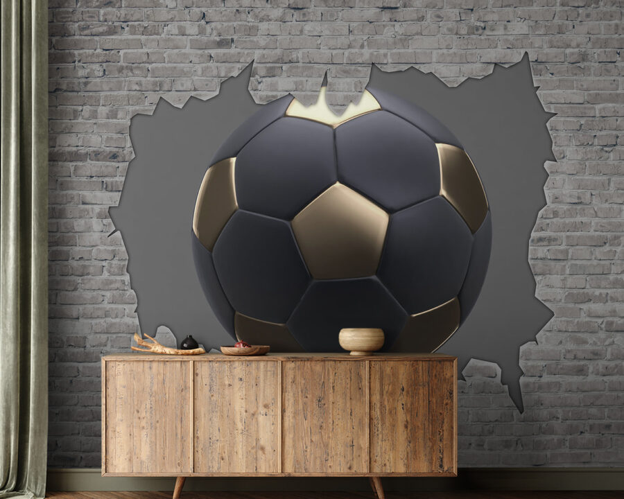 Il pallone da calcio si schianta contro il muro