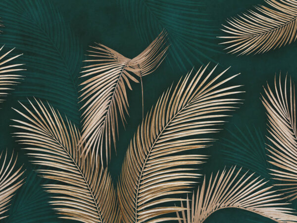 Palm leaves in elegant hues