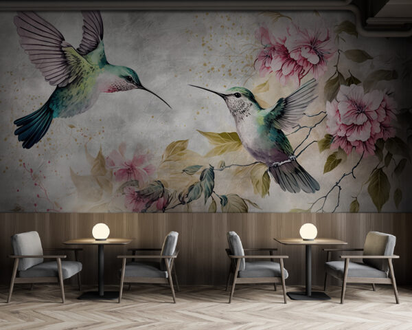 Pittura di uccelli e fiori Pittura di uccelli e fiori