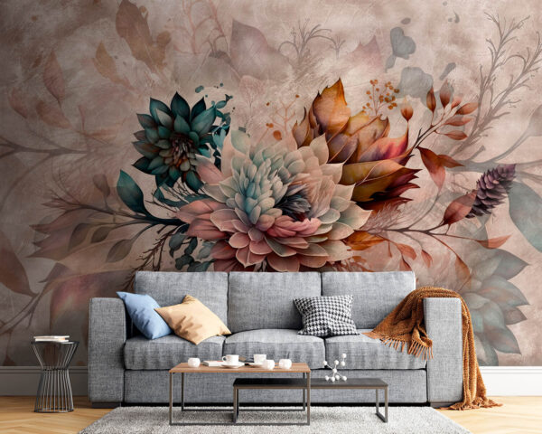 Pittura di fiori e foglie Pittura di fiori e foglie