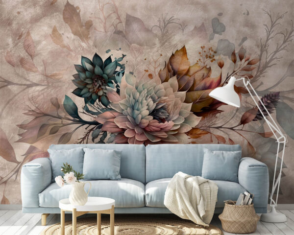 Pittura di fiori e foglie Pittura di fiori e foglie
