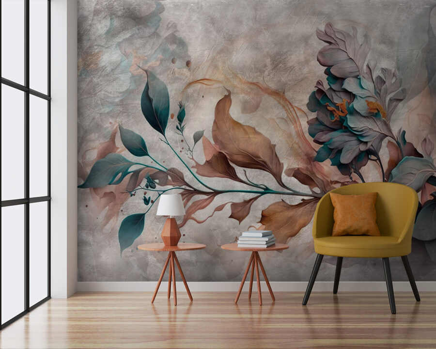Carta da parati Pittura di un fiore
