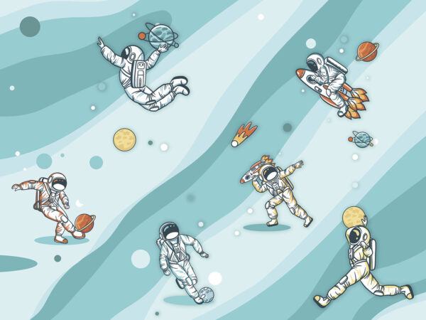 Gruppo di astronauti nello spazio Gruppo di astronauti nello spazio