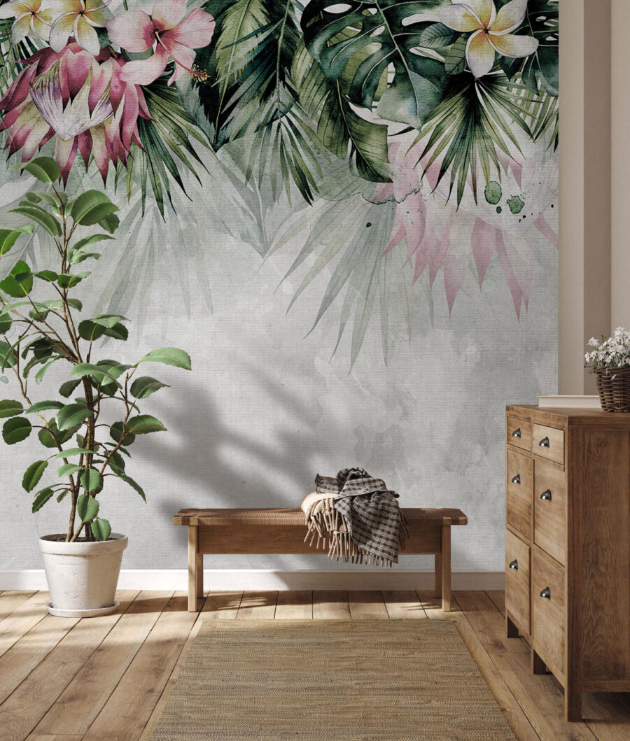 Pittura di fiori e foglie Pittura di fiori e foglie