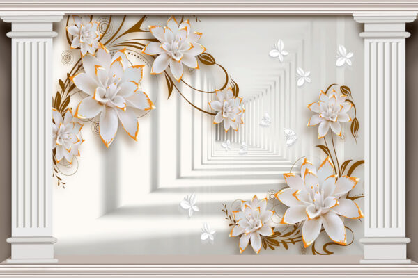 Elegante cornice floreale con farfalle. Elegante cornice floreale con farfalle.