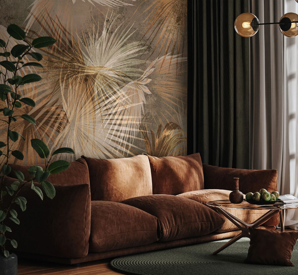 Tropical leaves in earthy tones Tropical leaves in earthy tones