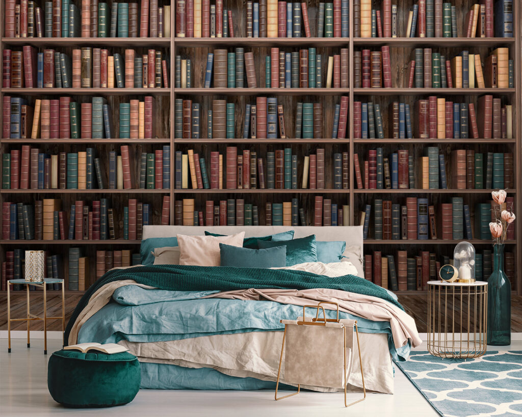 Large book shelf with many books Large book shelf with many books