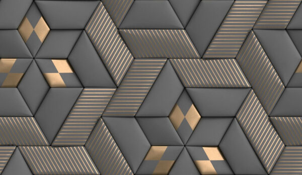 Eleganza geometrica nei colori grigio e ottone. Eleganza geometrica nei colori grigio e ottone.