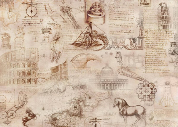 Illustrazioni storiche e schizzi a collage. Illustrazioni storiche e schizzi a collage.