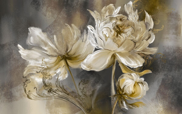 Pittura di fiori su una superficie Pittura di fiori su una superficie