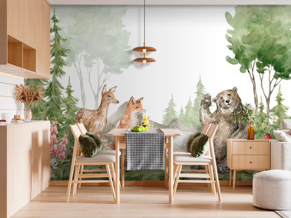 Acquerello di animali nella foresta u78735pik1 600x450 - Acquerello di animali nella foresta