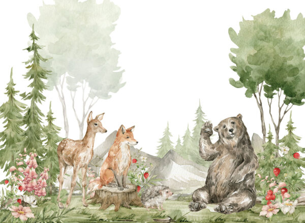 Acquerello di animali nella foresta u78735p 600x438 - Acquerello di animali nella foresta