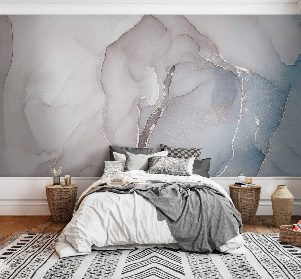 Abstract flowing shapes in soft tones