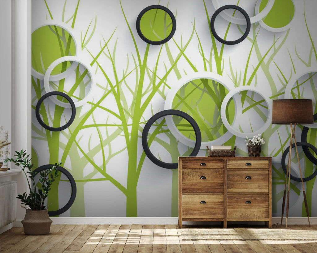 u78082pig41 1024x819 - Carta da parati con cerchi e alberi - tegory