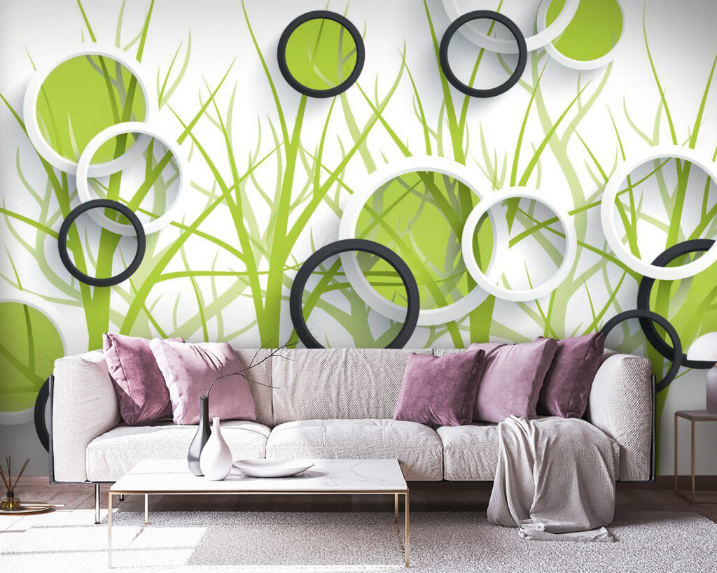 u78082pig38 1024x819 - Carta da parati con cerchi e alberi - tegory