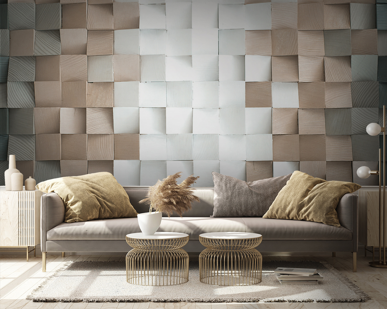 Wall made of squares