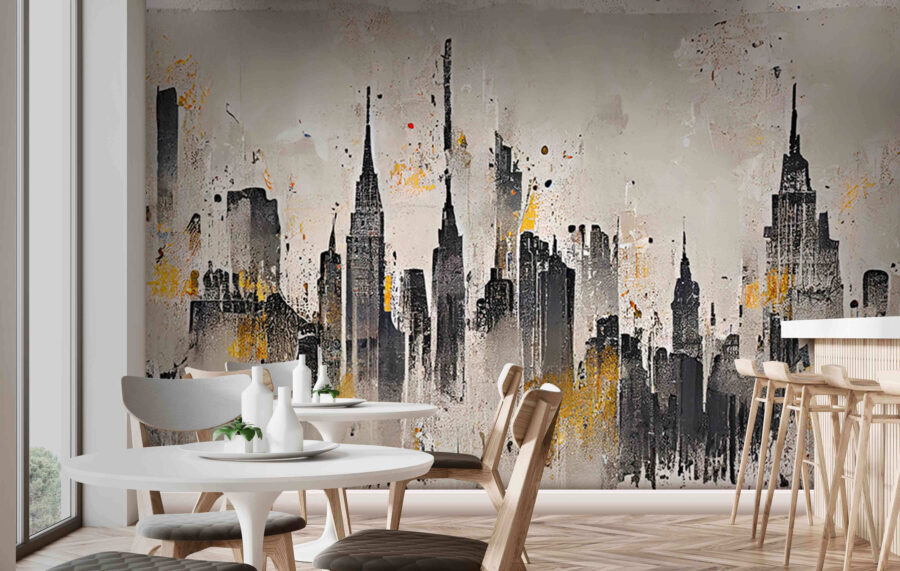 Pittura di una città