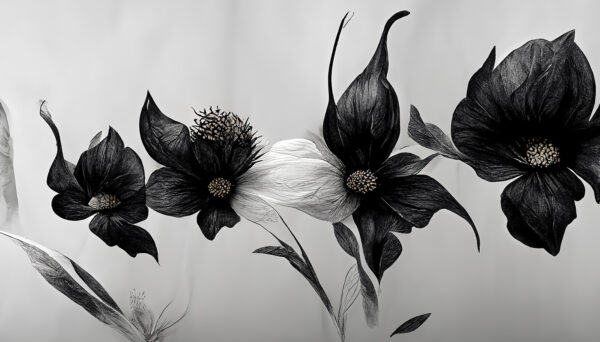 Fiore bianco e nero Fiore bianco e nero