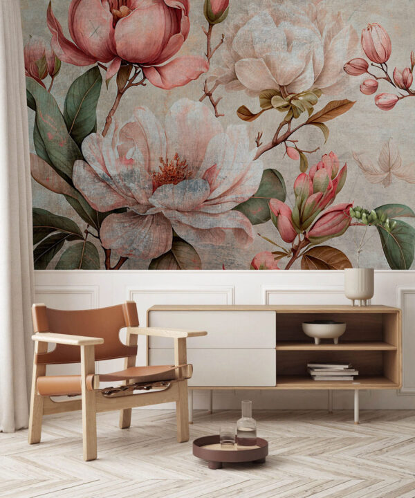 Elegante composizione floreale dalle tonalità tenui. Elegante composizione floreale dalle tonalità tenui.