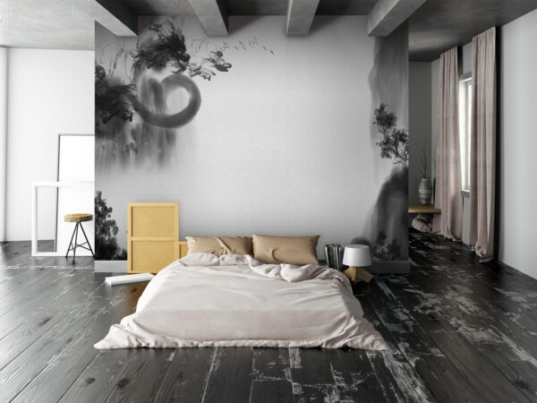 Immagine in bianco e nero di un drago Immagine in bianco e nero di un drago
