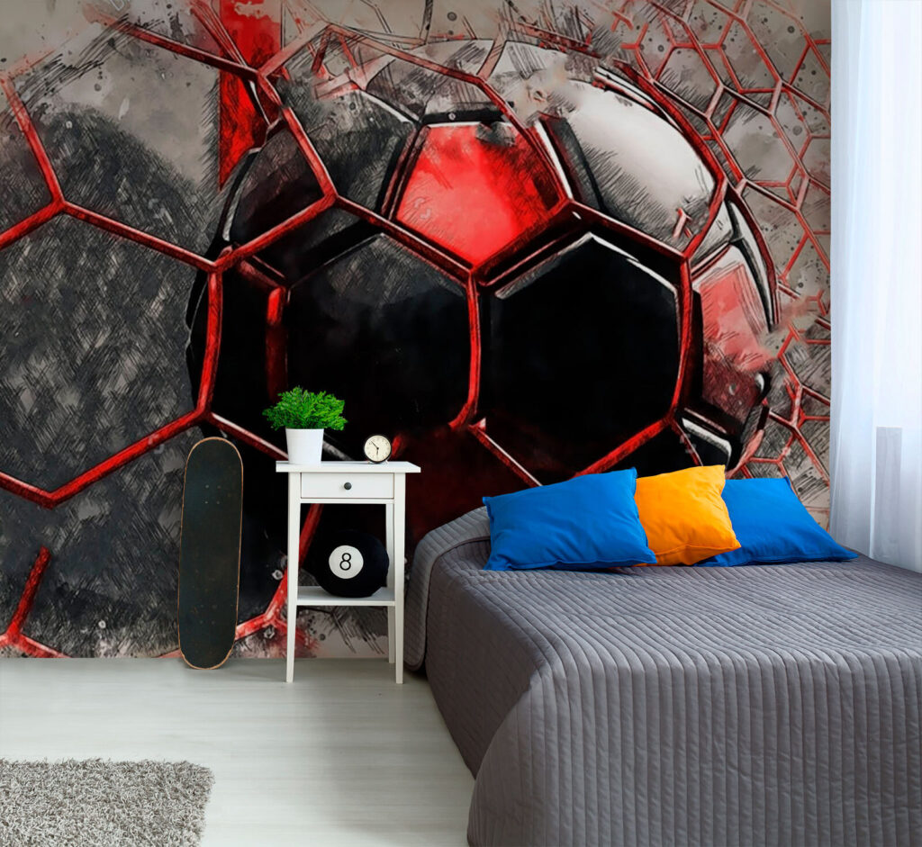 Football ball in a net Football ball in a net