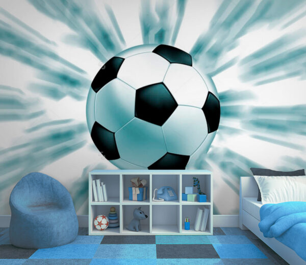 Pallone da calcio che vola in aria Pallone da calcio che vola in aria