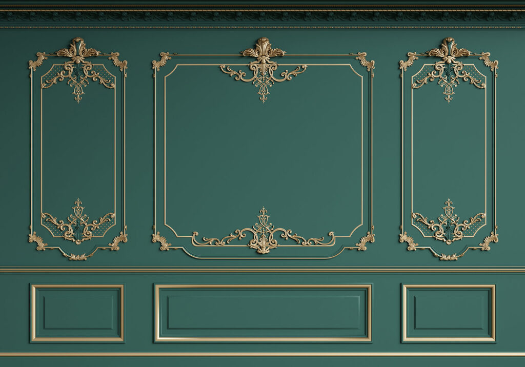 Elegante design a parete con dettagli intricati Elegante design a parete con dettagli intricati