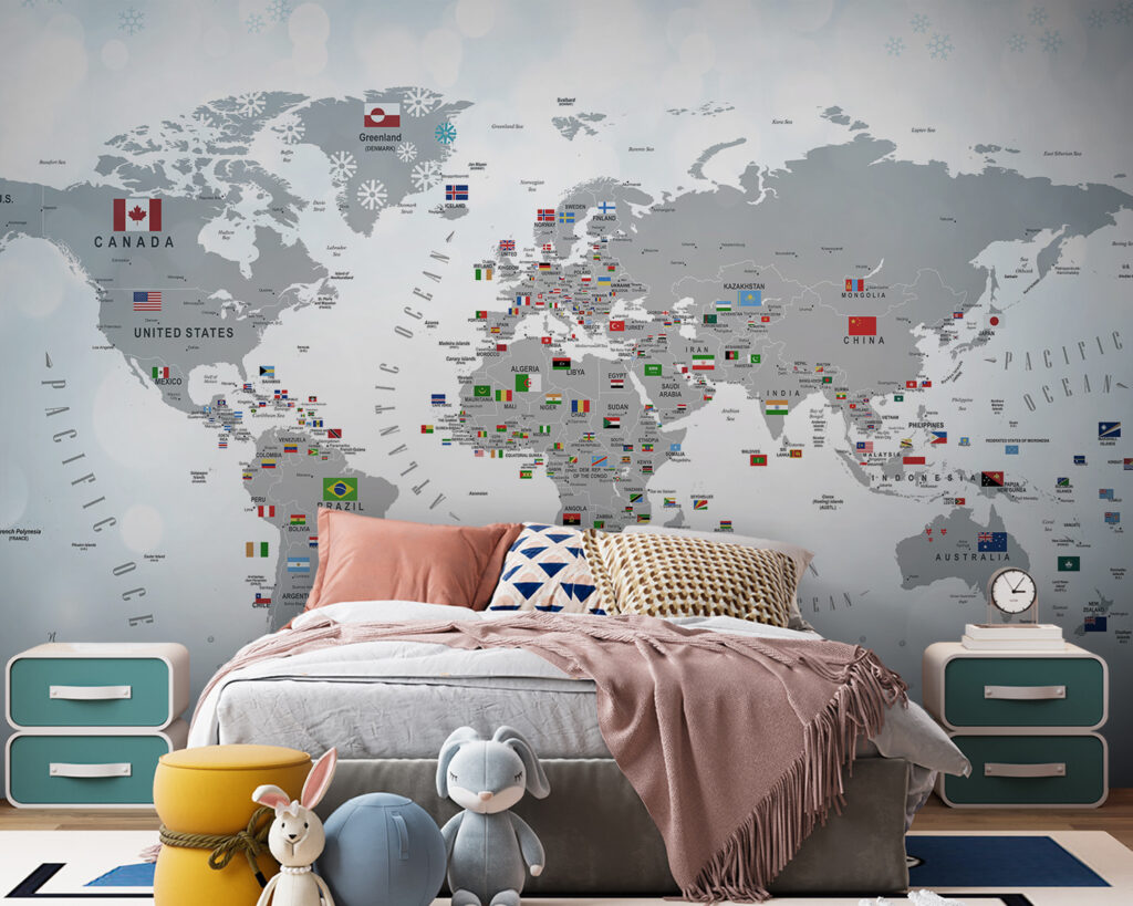 Mappa del mondo con bandiere u72599pir170 1024x819 - Mappa del mondo con bandiere
