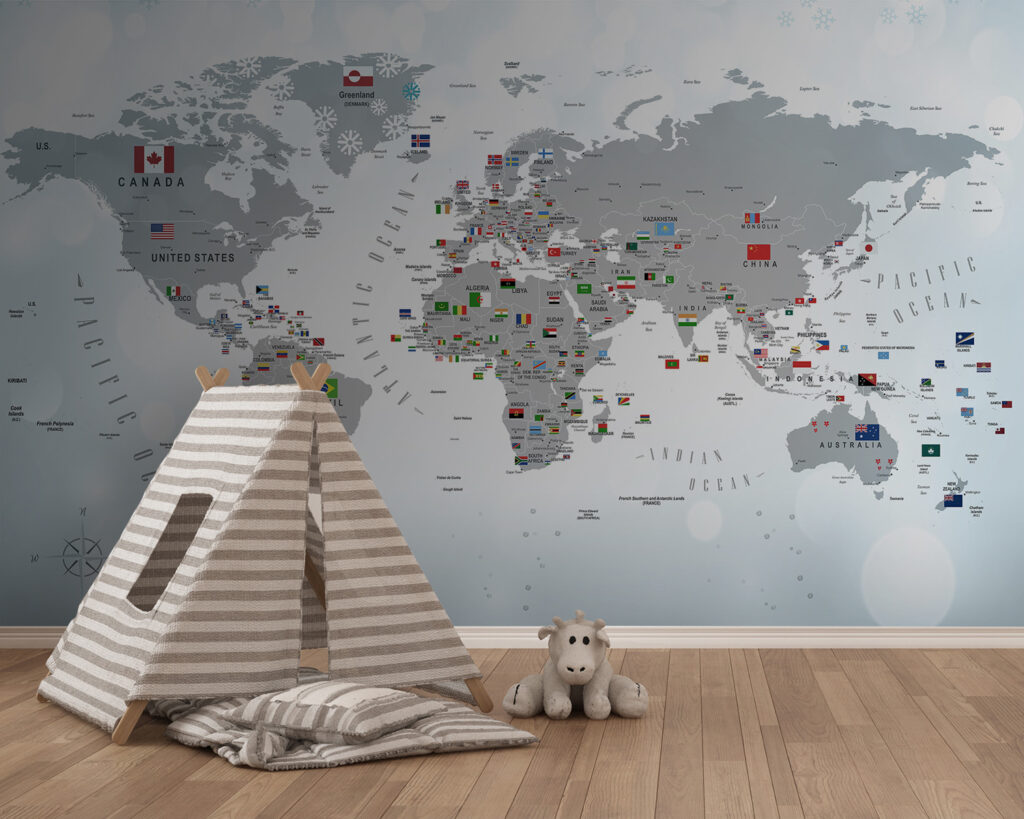 Mappa del mondo con bandiere u72599pir145 1024x819 - Mappa del mondo con bandiere