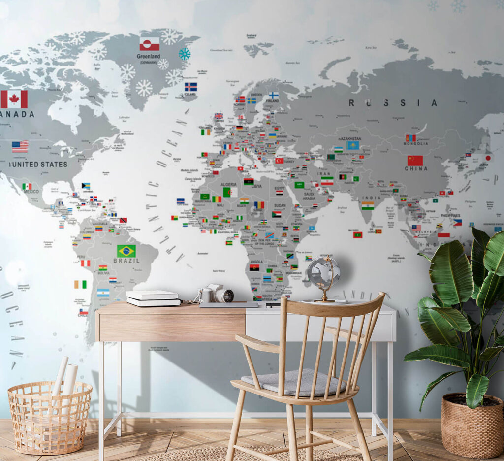 Mappa del mondo con bandiere u72599pir3 1024x936 - Mappa del mondo con bandiere