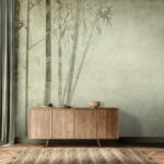 Carta da parati Gruppo di alberi di bambù