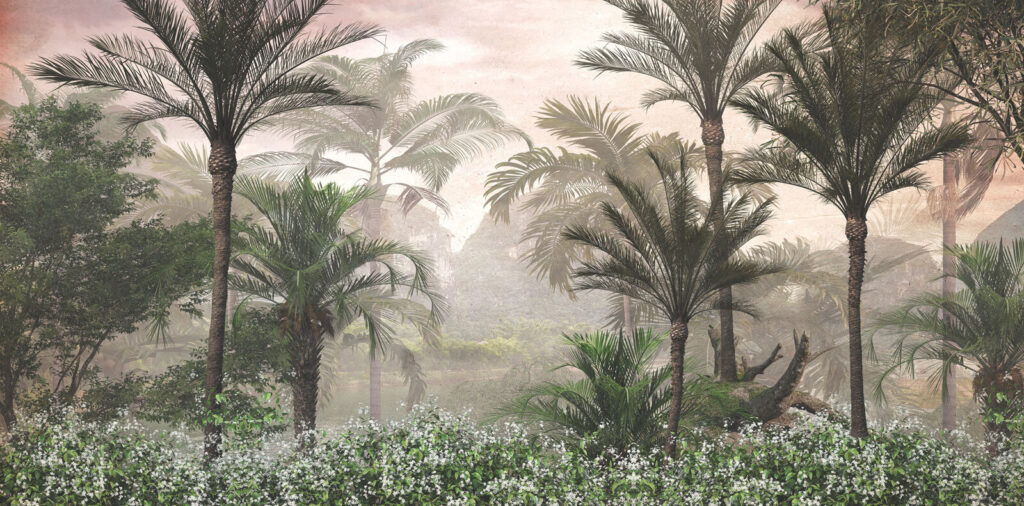 Gruppo di palme e cespugli Gruppo di palme e cespugli