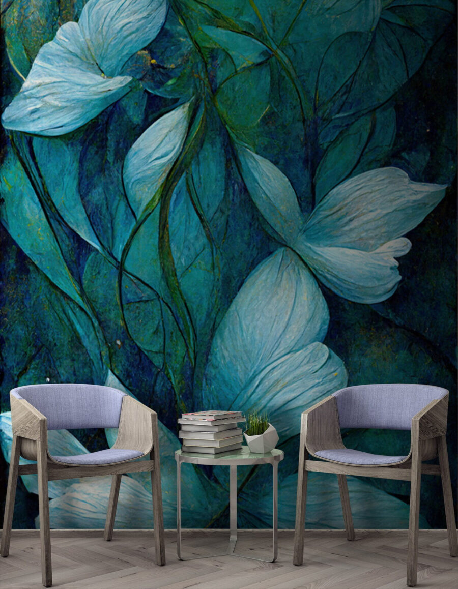 Pittura di fiori e foglie Pittura di fiori e foglie