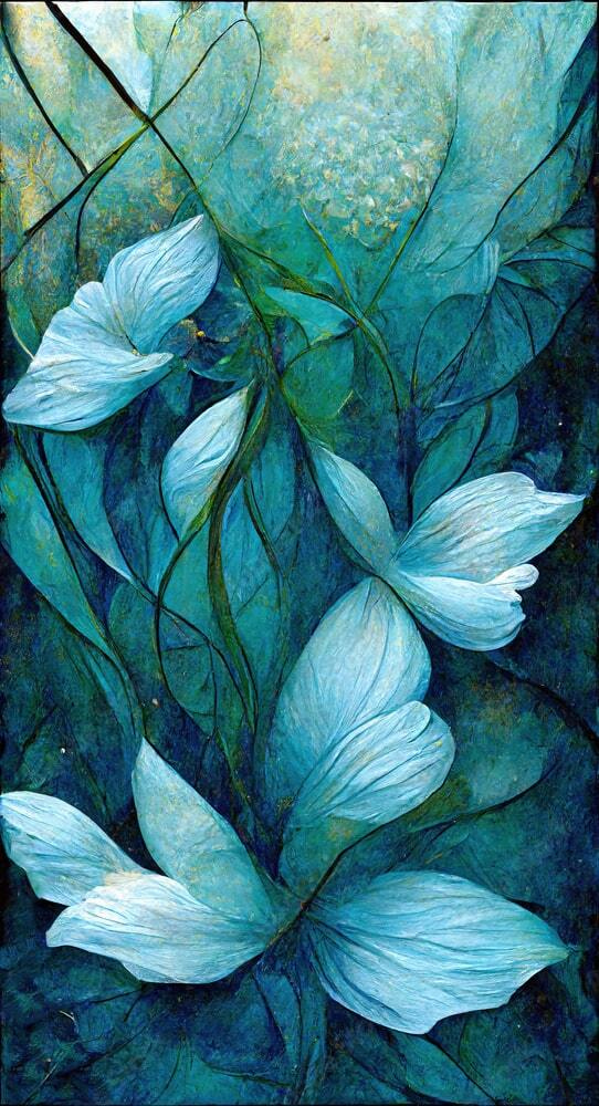 Pittura di fiori e foglie Pittura di fiori e foglie